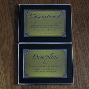 Pair of Unknown Brand Inspirational Plaques